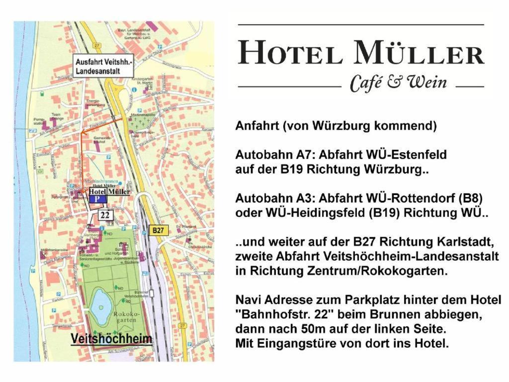 Hotel Mueller Cafe & Wein - Mondholzhotel Veitshöchheim Exteriör bild